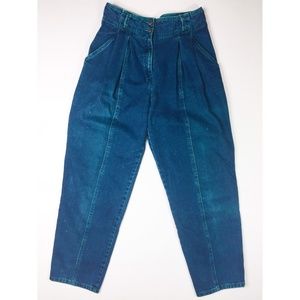 Vintage Sz 12 Turquoise Blue Mom Jeans O
